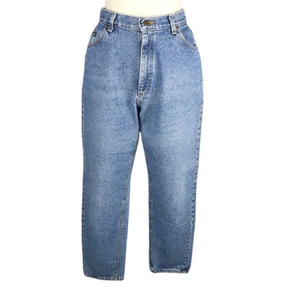 Vintage Lee Carpenter Medium Blue High-Rise Straight Leg Mom Jeans 12